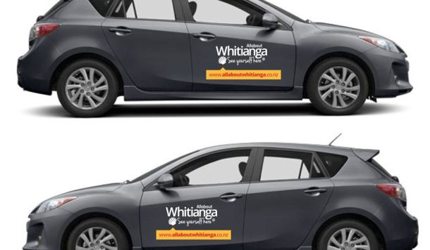 car sign writing digital mockup